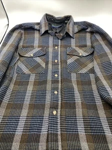 CLAYBROOKE OUTDOOR Western kariert Flanell Knopf Langarm MADE IN UKRAIN Medium - Bild 1 von 5