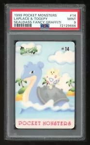 Pokemon Japanese Sealdass Fancy Graffiti 14 Lapras & Togepi PSA 9 72129666 - Picture 1 of 2