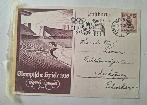 1936 - Germany - Summer Olympic Games - Berlin - Charlottenburg Cover Cover