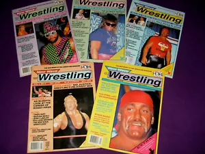 Revista de lucha libre New Wave (1992) Los primeros CINCO números - ¡Copias de almacén casi nuevas! - Imagen 1 de 4