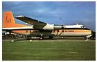 Brymon Airways Hp Herald 214 Airplane Postcard At Newquay Uk 1978