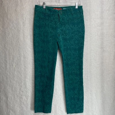 Pantalones al tobillo Cartonnier Charlie para mujer talla 6 verde terciopelo Anthropologie Foto 1 de 4