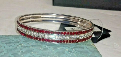 SEASONS NCAA LOUISVILLE CARDINALS RHINESTONE BANGLE BRACELET NWT Cover