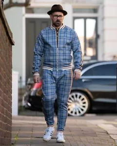 Colin Farrell Coach The Gentlemen Checkered Plaided Tracksuit Men - Picture 1 of 2