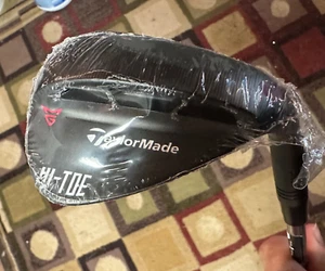 TAYLORMADE HI-TOE 58* WEDGE, RH, REG STEEL SHAFT, GOLF PRIDE GRIP, BLACK, NEW - Picture 1 of 8