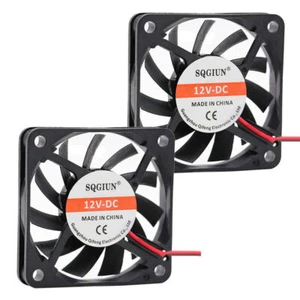 2* Lüfter Gehäuselüfter für PC Computer 60x60x10mm leise FAN 5V 12V 24V 2Pin DE/ - Bild 1 von 10