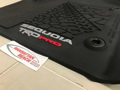 2012-2022 SEQUOIA  w/o SECOND ROW CONSOLE TRD PRO ALL WEATHER FLOOR LINER MATS - Изображение 1 из 2