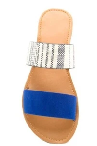 Qupid Athena new double band sandals slides - Picture 1 of 2