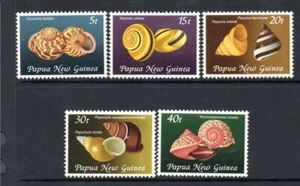 Cáscaras de caracol terrestre P.N.G. sin montar o nunca montadas 1981 SG421-425 - Imagen 1 de 1