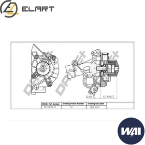 WATER PUMP ENGINE COOLING DP2310.10.111 FOR PEUGEOT 407/SW 607 206/Hatchback - Picture 1 of 6