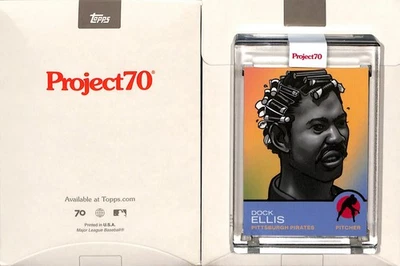 2021 TOPPS PROJECT 70 #546 1973 DOCK ELLIS - PITTSBURGH PIRATES - BLUE THE GREAT - Image 1 of 2