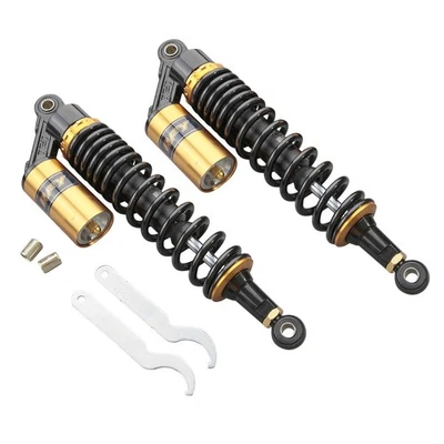 400mm Unviersal Racing Motorcycl Rear Air Shock Absorbers Suspension Aluminium Foto 1 de 4