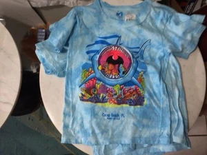 Open Wide Shark T-Shirt Cocoa Beach,Fl NWT Blue 4 T. - Picture 1 of 12