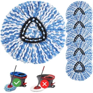 6 Pack Spin Mop Head Replacement for O Cedar RinseClean Spin Mop Refill, Mop ... - Picture 1 of 7