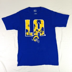 Los Angeles Rams Fanatics Pro Line Mens Small T Shirt Tee L A Helmet Palm trees - Picture 1 of 7