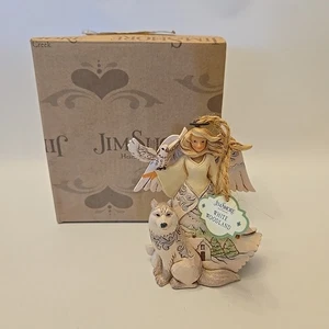 Jim Shore Nuevo con Etiquetas Heartwood Creek White Woodland Angel Con Adorno Husky 2017 - Imagen 1 de 12