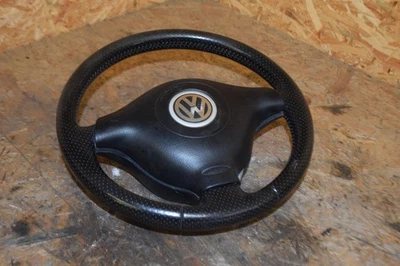 VW Golf 4 Lederlenkrad Lenkrad Airbaglenkrad 1J0419091 gelocht - Bild 1 von 4