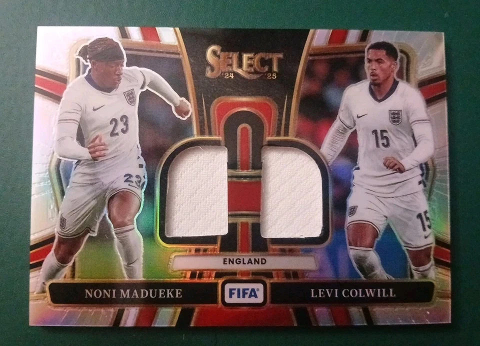 NONI MADUEKE LEVI COLWILL ENGLAND DUAL PATCH 2024-25 Panini Select Swatches - Image 1 of 2