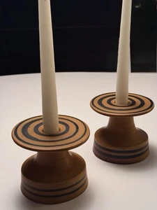 Rare Mid century modern Bennington Potters Vermont Candlesticks David Gill - Picture 1 of 4