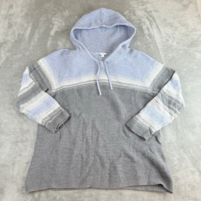 Suéter Jill Mujer Grande Azul Bray Tejido Con Capucha Cordón Manga Larga Náutico Foto 1 de 4