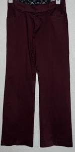 Lee Platinum Label No-Gap Waistband Dress Pants Women’s Sz 2 Short Maroon - Picture 1 of 12
