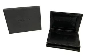 NWOB The Shilla Black Leather ID Card Bifold Wallet - Picture 1 of 10