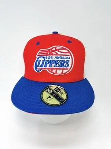 Vintage New Era LA Clippers NBA Pinwheel 59Fifty Fitted Hat Cap Size 7 1/4 - Picture 1 of 9
