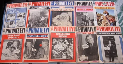 10x 1987-89 Private Eye Magazines Political Satire Thatcher Royal Family etc - Image 1 of 3