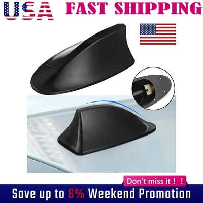 Antena de aleta de tiburón de coche cubierta aérea techo radio AM/FM negro para Hyundai Universal Foto 1 de 4