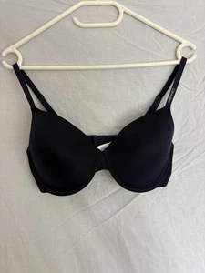 Sujetador Camiseta Calvin Klein Light Acolchado Con Aros Negro Talla 38D Correa Ajustable - Imagen 1 de 7