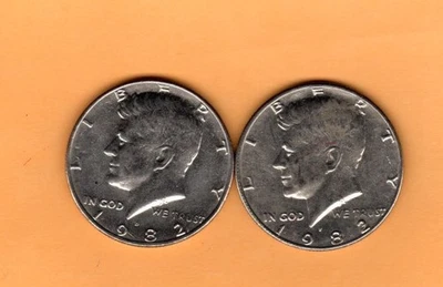 1982-P & D, Kennedy Halves both EF to AU & better.   2 very, nice Half Dollars. - Image 1 of 4