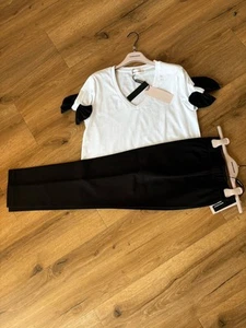 Sandro Ferrone T Shirt Weiß Schwarz Baumwolle NEU M - Bild 1 von 4