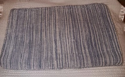 Funda de Almohada Serena & Lily Tweed 12x21" Azul, Líneas Blancas Foto 1 de 4