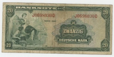 Germany Federal Rep. 20 Mark 1948 Pick 6.a VF- Circulated Banknote - Image 1 of 2