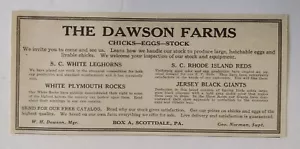 1926 The Dawson Farms Werbung Scottsdale, Pennsylvania - Bild 1 von 1