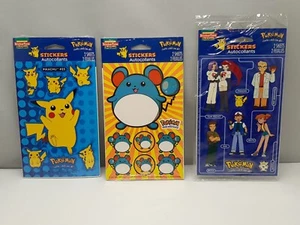Pokemon Sticker 3 Packs Sticker Set Lot C Team Rocket Pikachu Trainer Prof Oak - Bild 1 von 7