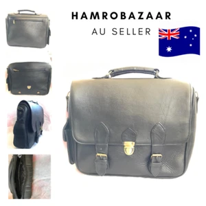 Mens Crossbody Bags Genuine Leather Vintage Business Shoulder Messager Handbag A - Picture 1 of 8