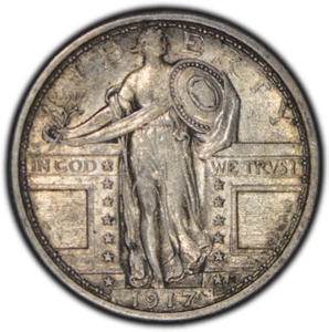 1917 Standing Liberty Quarter Type 1 ~ vz - Bild 1 von 2