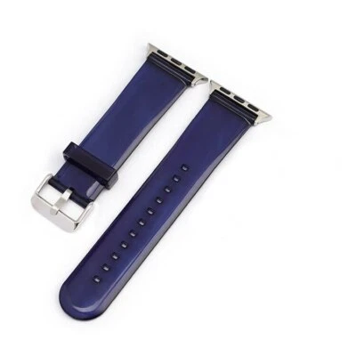 Correa de reloj de goma TPU transparente para correa de reloj Apple Watch 41 45 mm 38 40 42 44 mm pulsera Foto 1 de 4