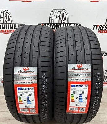2 X 235 45 18 POWERTRAC 235/45R18 ECOSPORT 98W XL BRAND NEW TYRES 2354518 - Image 1 of 4