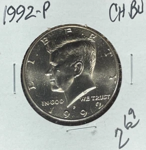 1992-P KENNEDY HALF DOLLAR - CH/BU ~BEAUTIFUL COIN~ - Picture 1 of 2