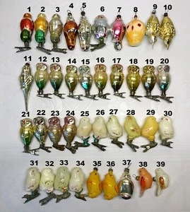 Vintage glass Christmas tree Ornament bird decoration soviet USSR  №606 - Picture 1 of 8