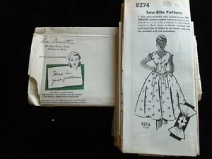 Vintage~Sew Rite-Womens' Size 14~#8274 ~UNMARKED PATTERN PIECES! - Bild 1 von 2