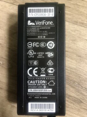 New Genuine Verifone Au-7992n AC/DC 100-240 Dual Power Adapter for VX Terminal - Image 1 of 3