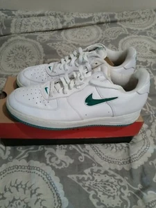 1996 sz 13 Nike Air Force 1 SC Super Jewel white & Deep Emerald 630033-133 - Picture 1 of 7