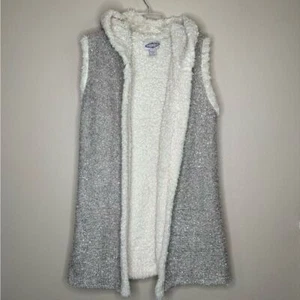Gilet Oliver donna sherpa foderato aperto con cappuccio - abbronzatura reversibile scintillante taglia M - Foto 1 di 8