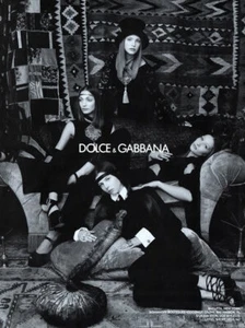 1992 Dolce Gabbana DG Meisel Nadja Auermann Carla Bruni 1-page MAGAZINE AD - Picture 1 of 1