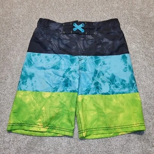Cherokee Swim Trunks Shorts Boys Youth Medium Multicolor Black Blue Green - Picture 1 of 12