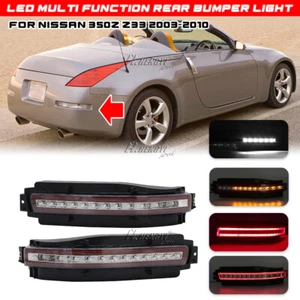 LED Rear Bumper Barke Light Reflector Turn Signal Clear For Nissan 350Z 03-2009 - Picture 1 of 11