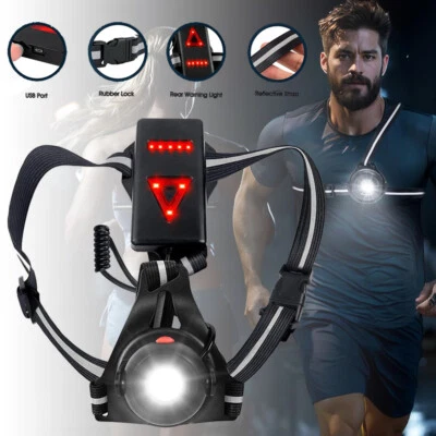 500 Lumen Lauflicht Lauflampe Joggen USB Brustlampe 90° Verstellbar Lampe Laufen - Bild 1 von 4